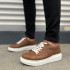 JY151 Boost Bağcıklı Cilt Erkek Günlük Sneaker Ayakkabı CBT - Taba