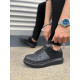 ALC Collection JY151 Boost Bağcıklı Cilt Süet Erkek Günlük Sneaker Ayakkabı CSST - Siyah