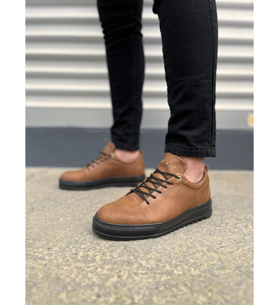 ALC Collection JY152 Cool Bağcıklı Cilt Erkek Günlük Spor Klasik Ayakkabı CST - Taba