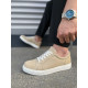 ALC Collection JY165 Elite Bağcıklı Süet Erkek Günlük Sneaker Ayakkabı SBT - Krem
