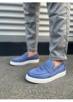 JY180 Estilo X Bağcıksız Süet Erkek Günlük Spor Klasik Ayakkabı SBT - Mavi JY180 Estilo X Bağcıksız Süet Erkek Günlük Spor Klasik Ayakkabı SBT - Mavi