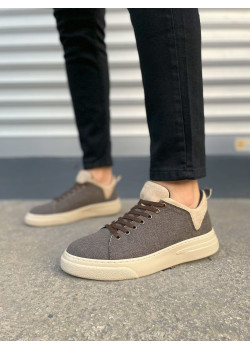 JY204 Flex Bağcıklı Keten Kumaş Erkek Günlük Sneaker Ayakkabı KKT - Kahverengi/Krem JY204 Flex Bağcıklı Keten Kumaş Erkek Günlük Sneaker Ayakkabı KKT - Kahverengi/Krem