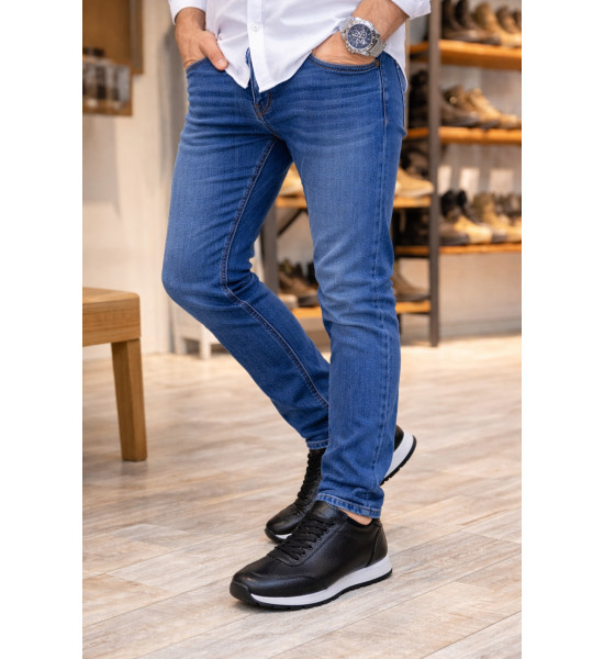 ALC Collection JY2402 Berts Bağcıklı Hakiki Deri  Erkek Günlük Klasik Ayakkabı DBT - Siyah