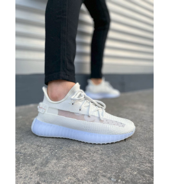 ALC Collection JY305 Pulse Bağcıklı Triko Kumaş Erkek Günlük Spor Ayakkabı TBT - Beyaz