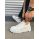ALC Collection JY502 Bold Bağcıklı Cilt Erkek Günlük Sneaker Ayakkabı CBT - Beyaz