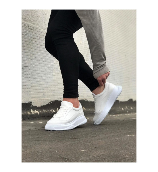 ALC Collection JY507 Alone Bağcıklı Cilt Erkek Günlük Sneaker Ayakkabı CBT Beyaz