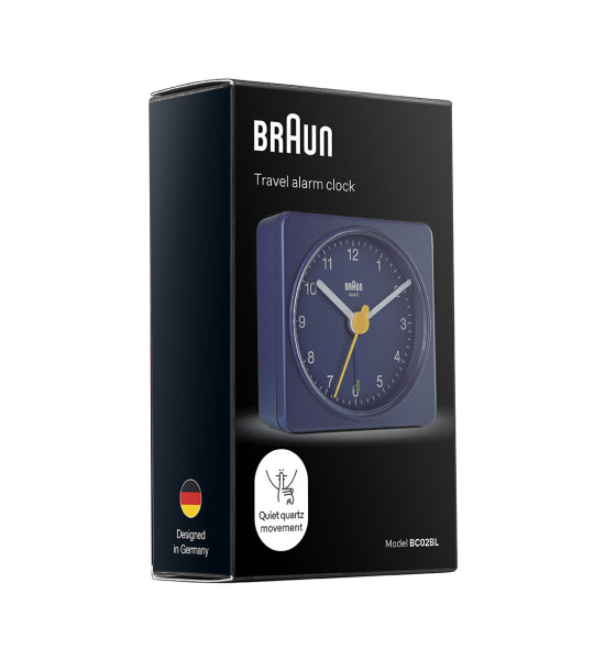 BRAUN BRAUN BC02BL MAVİ KLASİK SEYAHAT ANALOG ALARMLI MASA SAATİ