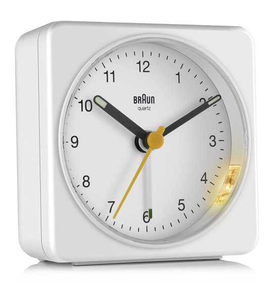 BRAUN BRAUN BC03W BEYAZ KLASİK SEYAHAT ANALOG ALARMLI MASA SAATİ