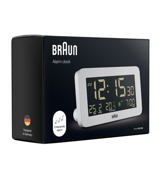 Braun BRAUN BC10W BEYAZ DİJİTAL ALARMLI MASA SAATİ