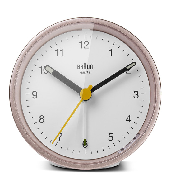 BRAUN BRAUN BC12PW PEMBE-BEYAZ KLASİK ANALOG ALARMLI MASA SAATİ