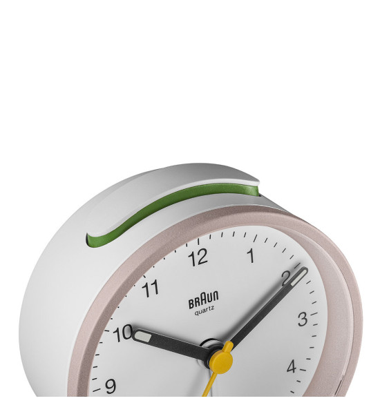 BRAUN BRAUN BC12PW PEMBE-BEYAZ KLASİK ANALOG ALARMLI MASA SAATİ