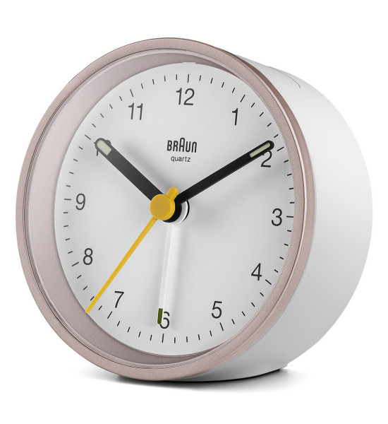 BRAUN BRAUN BC12PW PEMBE-BEYAZ KLASİK ANALOG ALARMLI MASA SAATİ