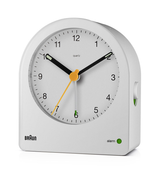 BRAUN BRAUN BC22W BEYAZ KLASİK ANALOG ALARMLI MASA SAATİ