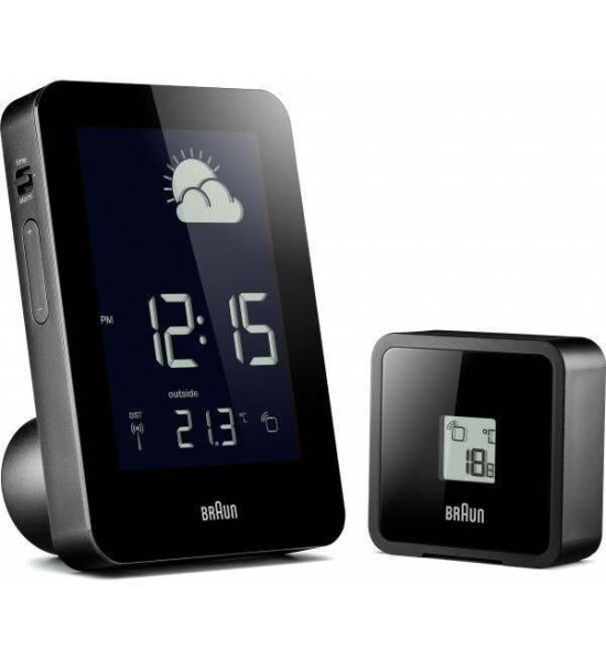 BRAUN BRAUN BNC013BK-RC HAVA İSTASYONLU MASA SAATİ SİYAH
