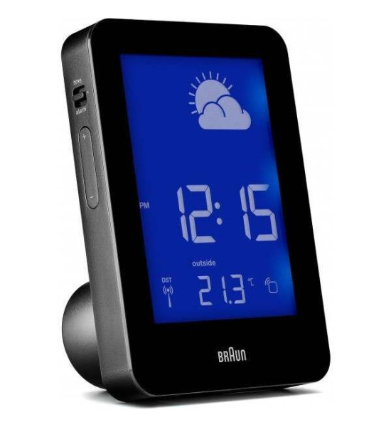 BRAUN BRAUN BNC013BK-RC HAVA İSTASYONLU MASA SAATİ SİYAH