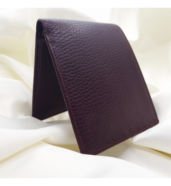 ALC Collection Hakiki Deri Klasik Yatay Erkek Cüzdan (Bordo)