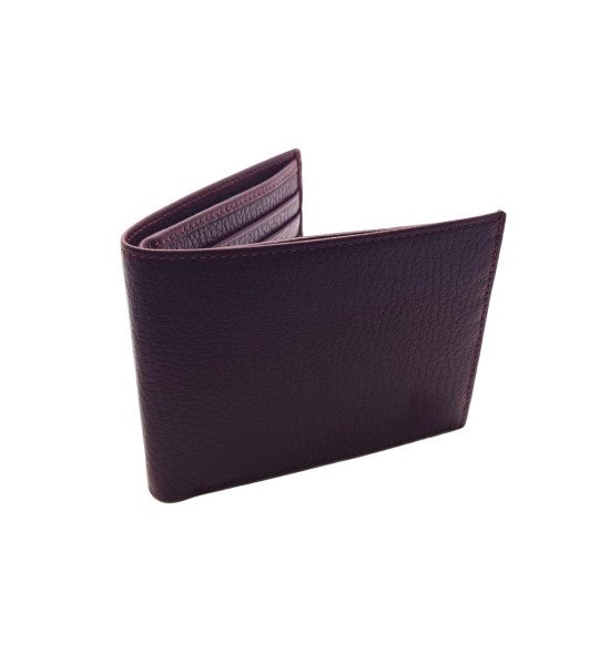 ALC Collection Hakiki Deri Klasik Yatay Erkek Cüzdan (Bordo)