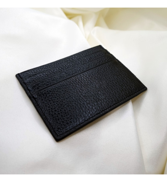 ALC Collection Hakiki Deri Siyah Hediyelik Erkek Aksesuar Seti (Kartlık, Kemer, Cüzdan)