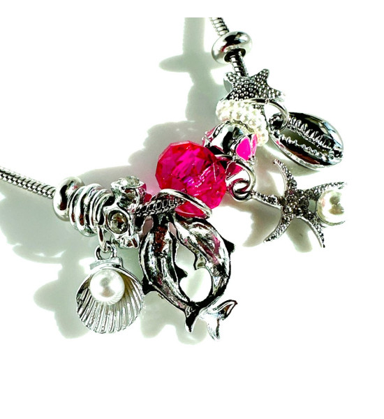 ALC Collection Yunuslar ve Deniz Yıldızı Charm Çelik Kolye