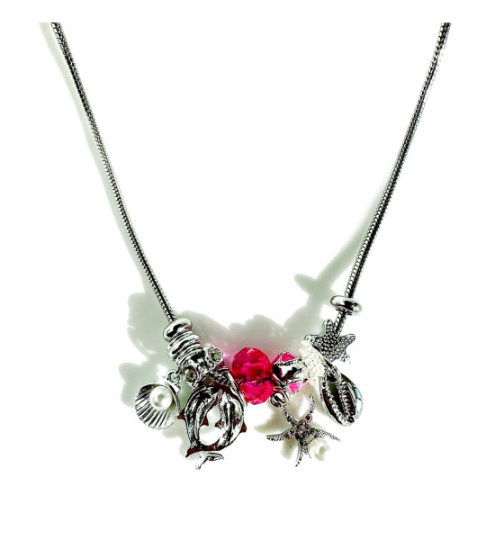 ALC Collection Yunuslar ve Deniz Yıldızı Charm Çelik Kolye
