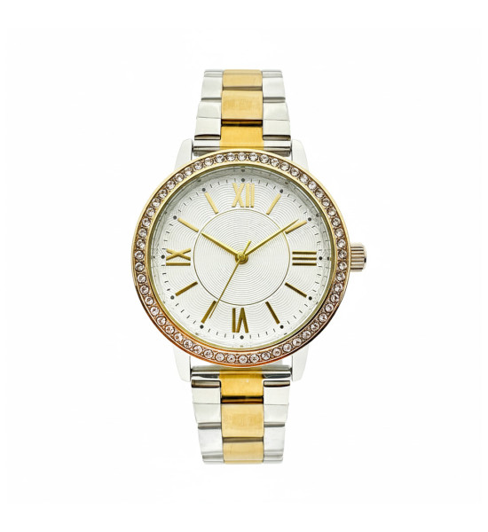 ALC Collection Zirkon Kadran Roma Rakamlı Altın Kaplama Kadın Kol Saati