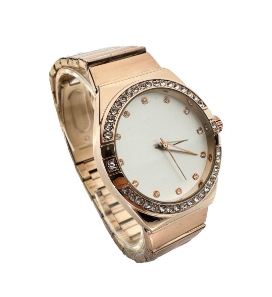 ALC Collection Modern Altın Kaplama Zirkon Detay Kadın Kol Saati