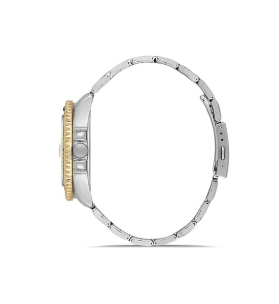 ALC Collection Premium Tasarım Takvim Detaylı Altın Kaplama Erkek Kol Saati