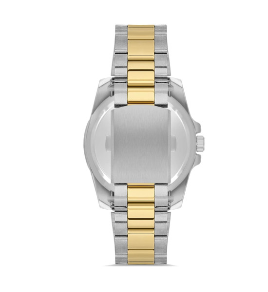 ALC Collection Premium Tasarım Takvim Detaylı Altın Kaplama Erkek Kol Saati