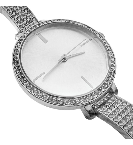 ALC Collection Sade Tasarım Elmas Kaplama Gümüş Kadın Kol Saati