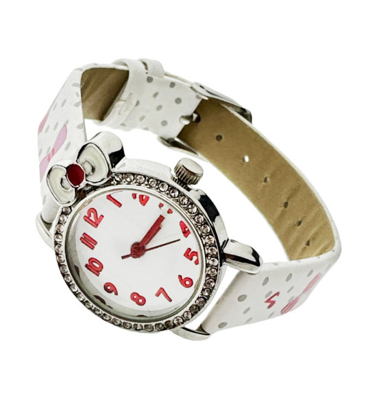 ALC Collection Kurdele Tasarım , Zirkon Detaylı Beyaz Çocuk Saati