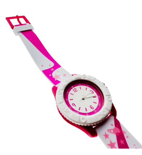 ALC Collection Uzay Temalı Pembe Renk Analog Çocuk Saati