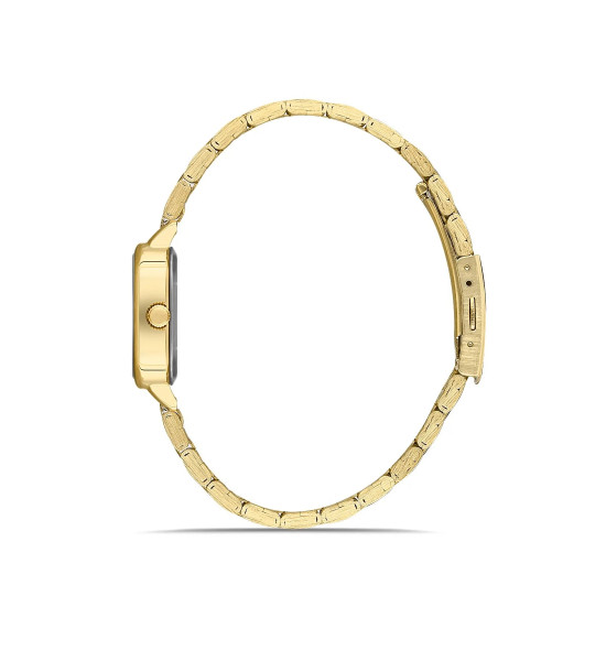 ALC Collection Altın Kaplama Kare Zarif Kadın Kol Saati