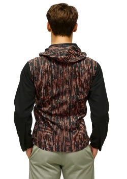 Çizgili Kompakt Iki Iplik Şardonlu Erkek Sweatshirt Penye Slim Fit