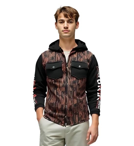 ALC Collection Çizgili Kompakt İki Iplik Şardonlu Erkek Sweatshirt Penye Slim Fit