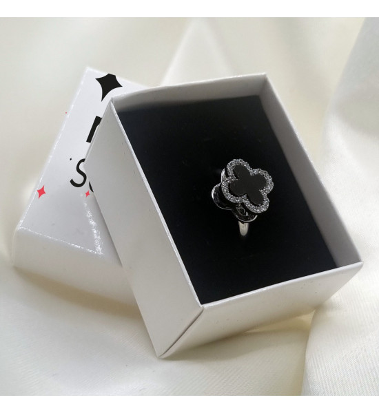 ALC Collection Orijinal Çelik Yonca Tasarım Stres Çarklı Yüzük (Gümüş)