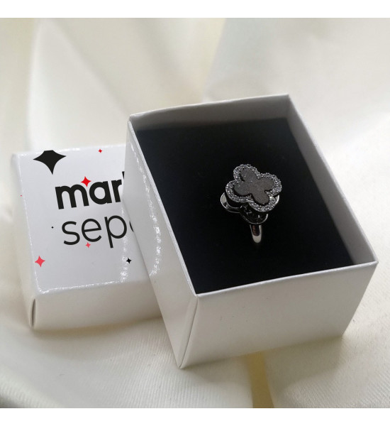 ALC Collection Orijinal Çelik Yonca Tasarım Stres Çarklı Yüzük (Gümüş)