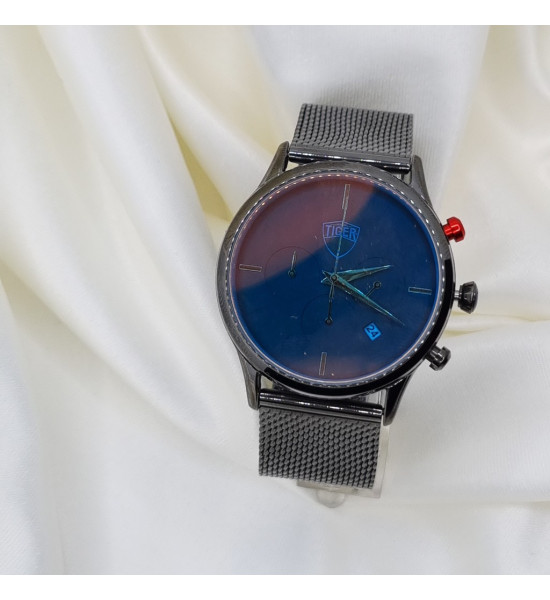 Tiger Orjinal Çelik Hasır Kordon Fonksiyonlu Erkek Kol Saati (Türkiye Resmi Distribütör Garantili)