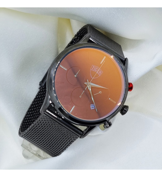 Tiger Orjinal Çelik Hasır Kordon Fonksiyonlu Erkek Kol Saati (Türkiye Resmi Distribütör Garantili)