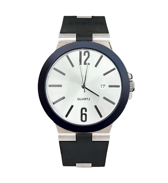 ALC Collection Lüks Tasarım Silikon Kordon Erkek Kol Saati (Gümüş)