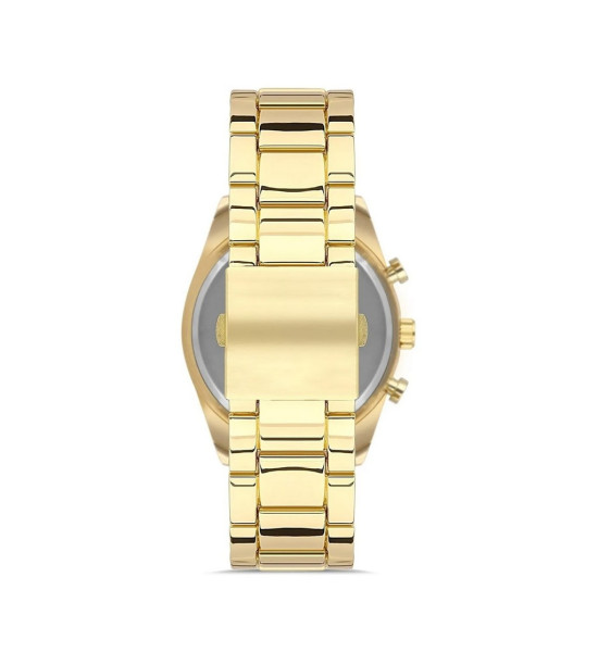 ALC Collection Lüks Tasarım Kronometre Detaylı Zarif Kadın Kol Saati (Altın)