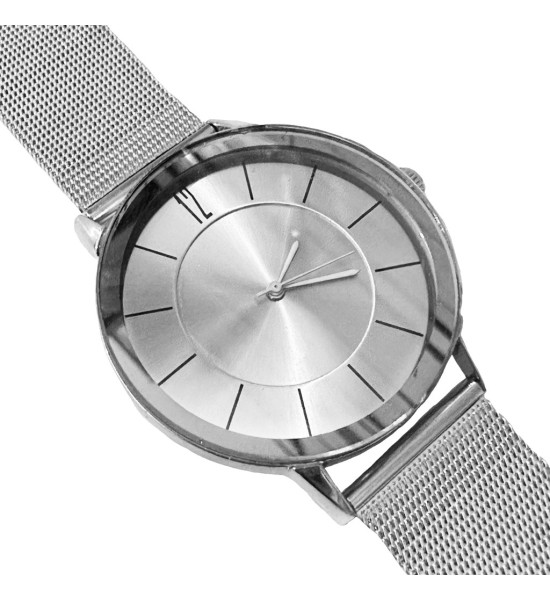 ALC Collection Ince Tasarım Hasır Kordonlu Üniseks Kol Saati (Gümüş)