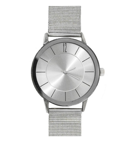 ALC Collection Ince Tasarım Hasır Kordonlu Üniseks Kol Saati (Gümüş)