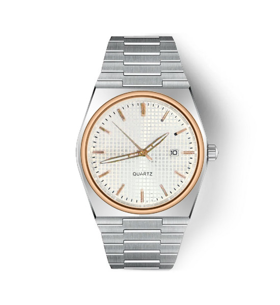 ALC Collection Klasik Lüks Tasarım Takvim Detaylı Erkek Kol Saati (Beyaz)