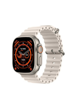Watch Ultra 8 Plus Akıllı Saat: 49 Mm, Vidalı, Kilitli Çift Kordon Ve 2.2 Inç (Krem)
