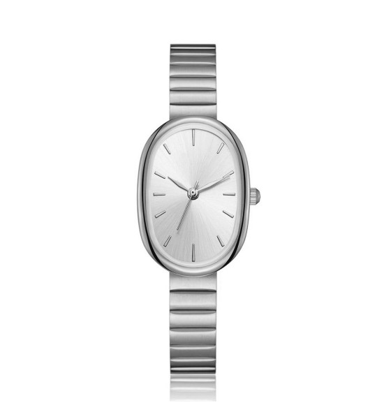 ALC Collection Oval Tasarım Gümüş Kaplama Minimalist Kadın Kol Saati