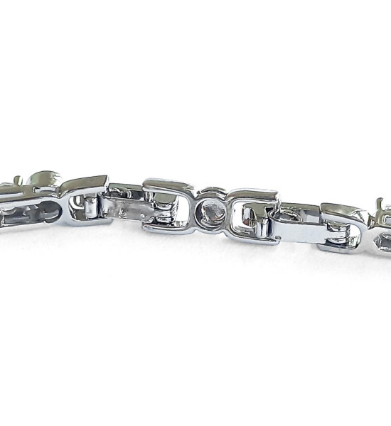 ALC Collection Lüks Zirkon Altın Kaplama Detaylı Çelik Kadın Bileklik