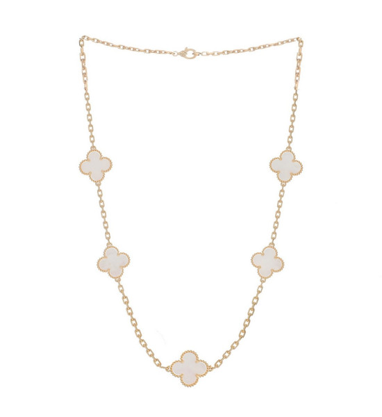 ALC Collection Van Cleef Yonca Detaylı Çelik Kadın Kolye
