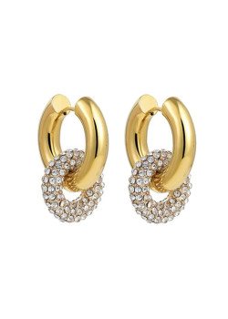 Zirkon Halka Tasarım Çelik Kadın Küpe