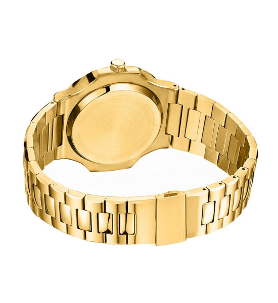 ALC Collection Lüks Patek Tasarım Gümüş Kaplama Erkek Kol Saati (Altın Siyah)