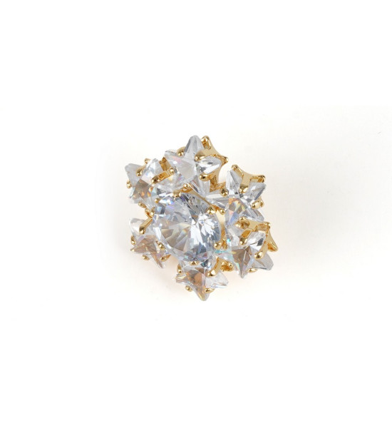 ALC Collection Yıldız Şema Tasarım Zirkon Detay Çelik Küpe